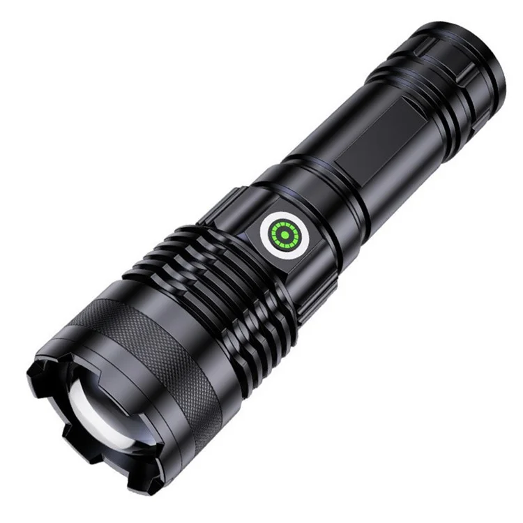 A55 Telescopic Zoom Flashlights USB-C Rechargeable LED Tactical Torch with White Laser Light