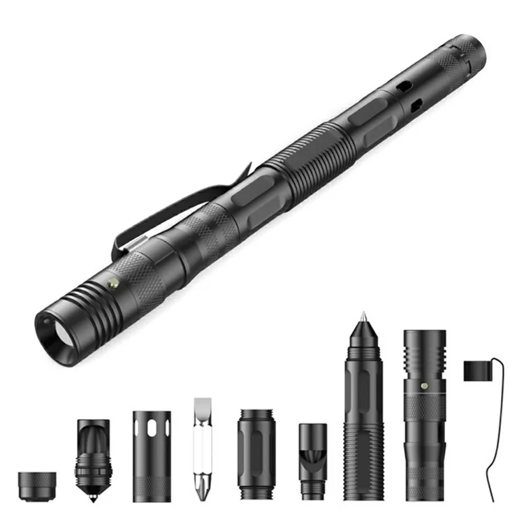 ZSB-03 Fenster Hammer Taschenlampe Selbstverteidigung Multifunktions Taktischer Stift Outdoor Survival Tool