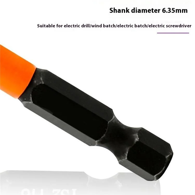 10 pièces de jeu de mèches de tournevis hexagonales de 50 mm H2 TS2 en acier, mèches magnétiques pour tournevis et perceuse électrique