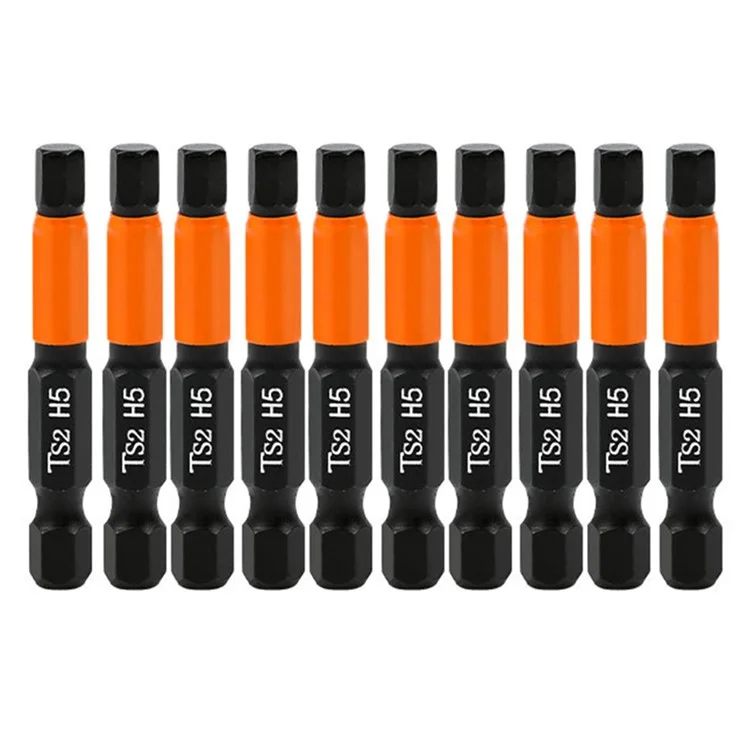 10PCS Hex Screwdriver Bit Set 50mm H5 TS2 Steel Magnetic Drill Bit for Electric Drill Screwdrivers
