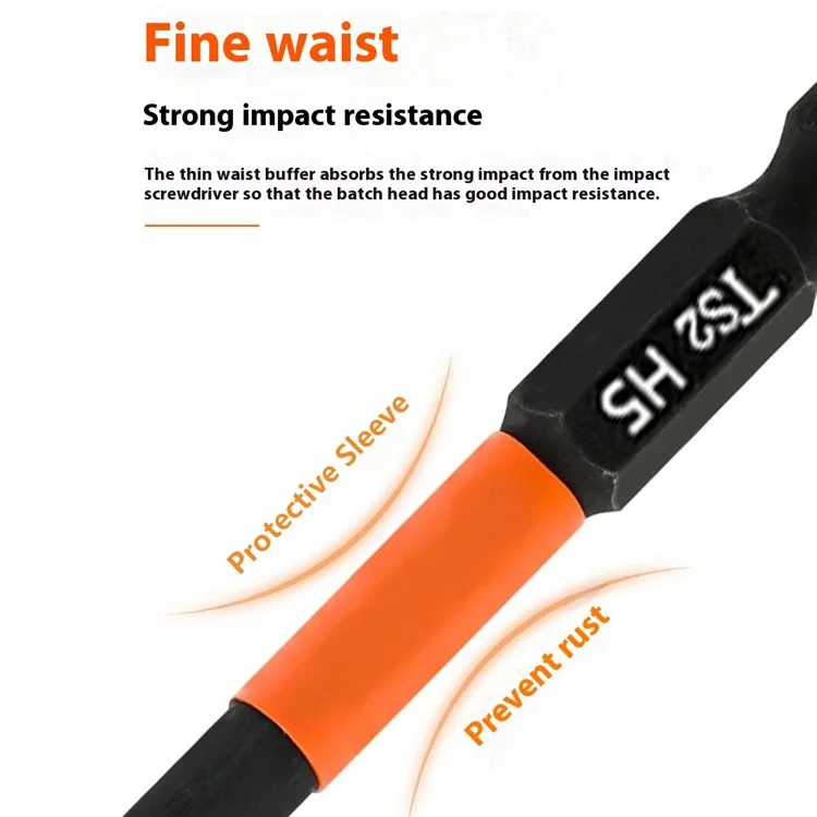 10PCS Hex Screwdriver Bit Set 100mm H5 TS2 Steel Magnetic Drill Bit for Electric Drill Screwdrivers