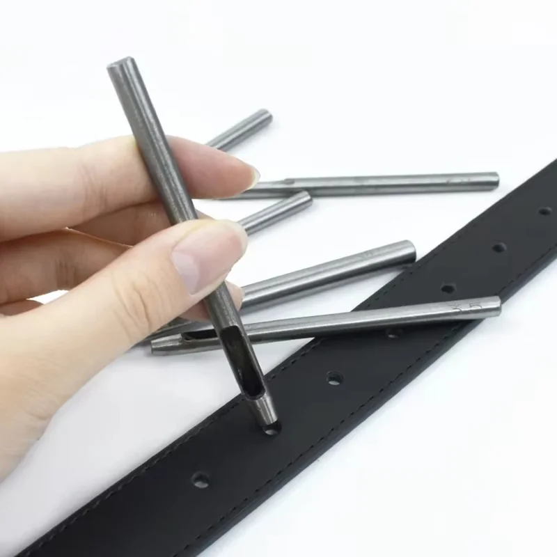 10Pcs / Set Leather Hole Punch Set Steel Round Belt Puncher DIY Leather Craft Tools