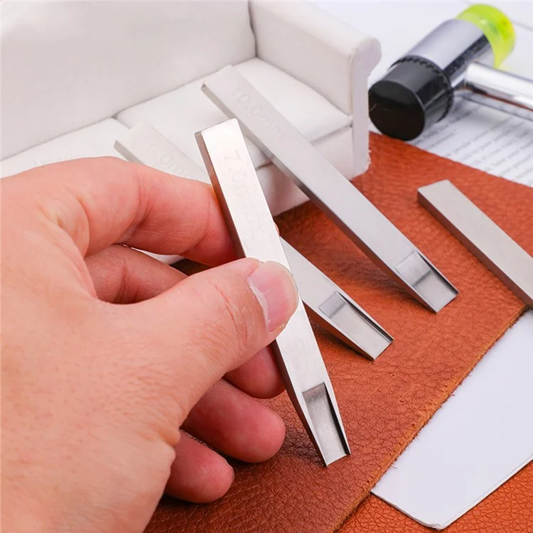 4Pcs / Set 7mm 8mm 9mm 10mm Leather Crafting Tools High Carbon Steel Weaving Cutter Leather Strips DIY Punch Tool