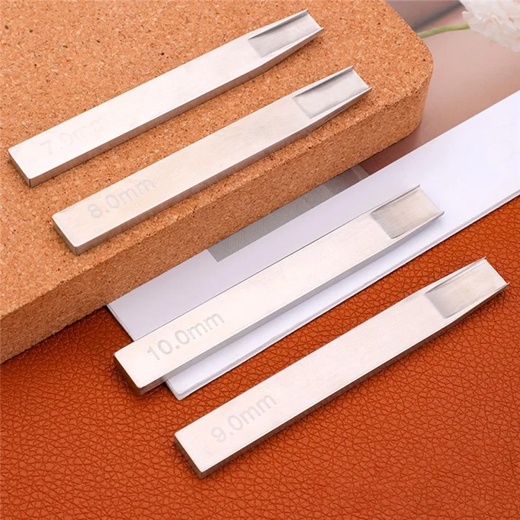 4Pcs / Set 7mm 8mm 9mm 10mm Leather Crafting Tools High Carbon Steel Weaving Cutter Leather Strips DIY Punch Tool