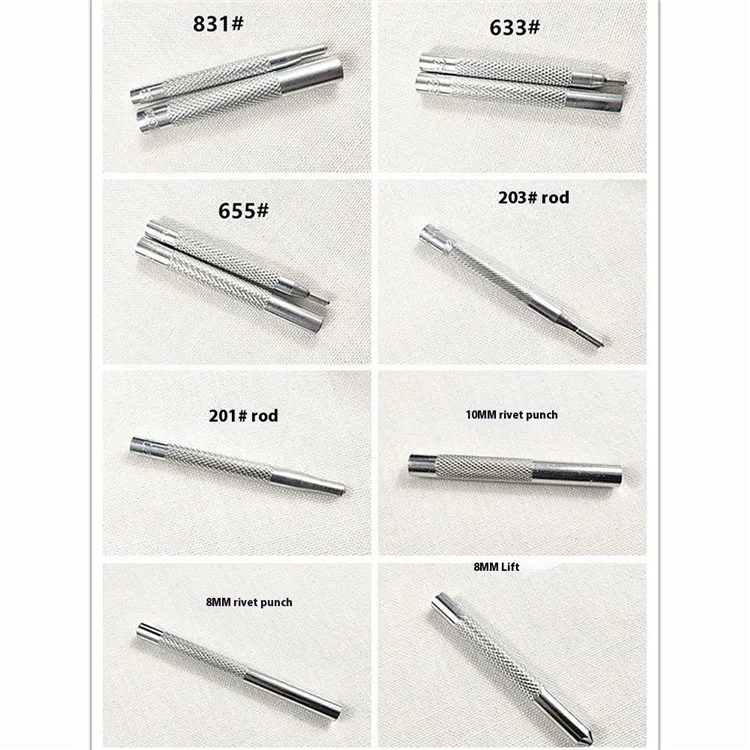 16Pcs / Set DIY Leather Craft Snap Fastener Rivet Metal Installation Tools for Sewing / Punching / Fixing