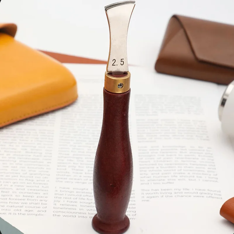 Coupe-bordures en cuir Outil de travail du cuir DIY avec 4 lames remplaçables