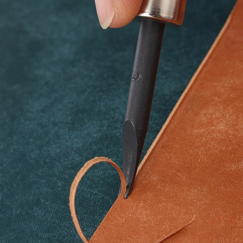 4Pcs Leather Edge Beveler Set High Carbon Steel DIY Vegetable Tanned Leather Skiving Tool