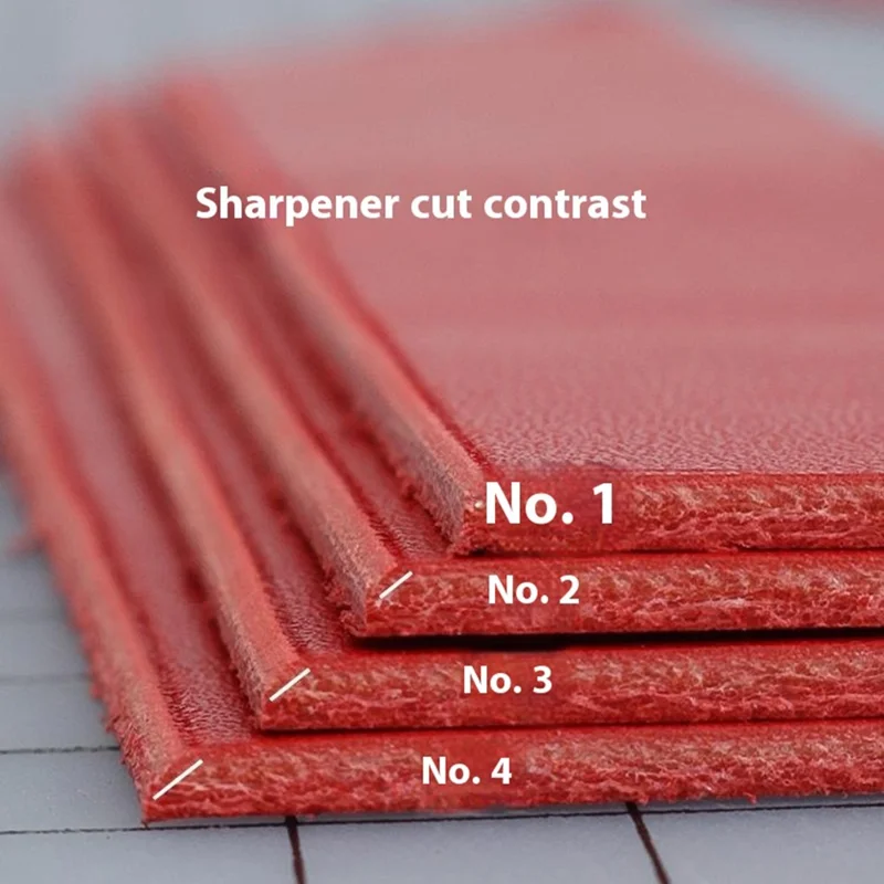 4Pcs Leather Edge Beveler Set High Carbon Steel DIY Vegetable Tanned Leather Skiving Tool