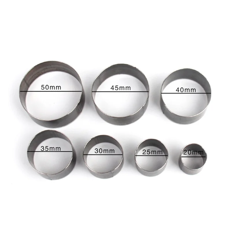 7-teiliges 20-50mm DIY Leder-Handwerks-Stanzwerkzeug-Set mit Rundlochstanzer und Gürtelendenschneider