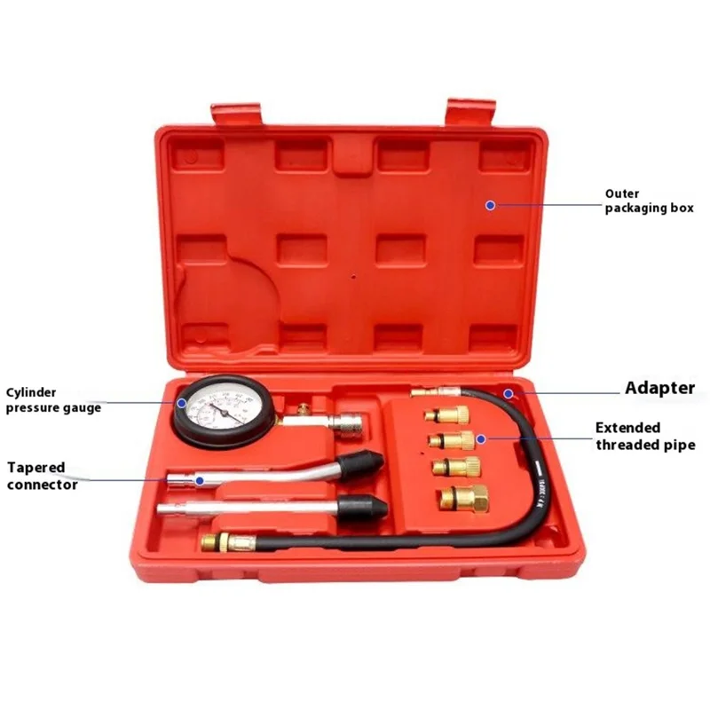 Kit professionale di tester di compressione del cilindro del motore per auto e moto
