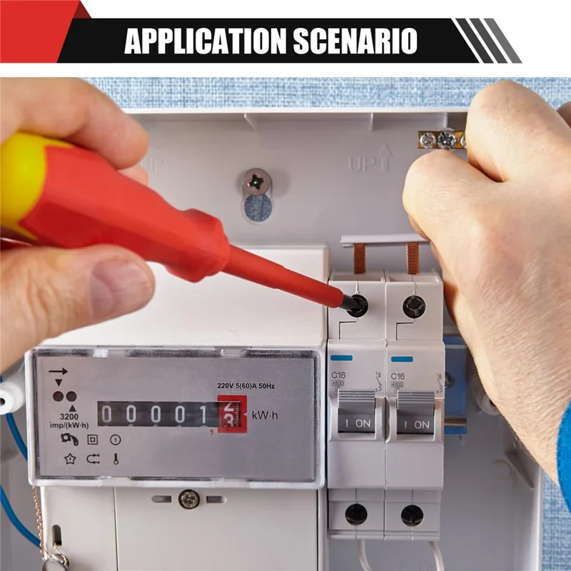 13Pcs Phillips Flathead Insulated Screwdriver Set High Voltage Electrician Tool Kit with Storage Case