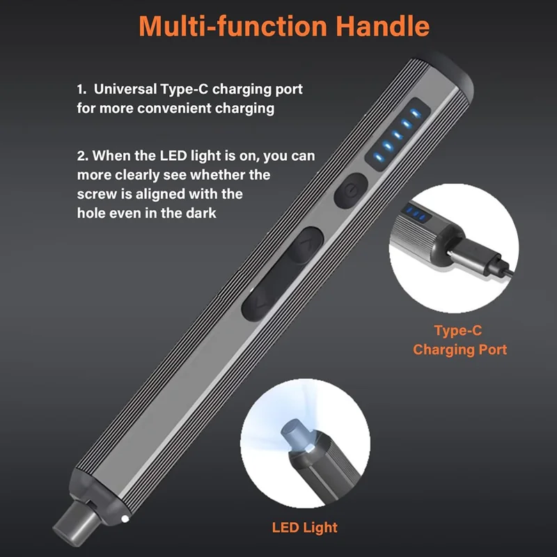 52 in 1 Electric Precision Screwdriver Set 5-Gear Adjustable Multifunctional Tool for Home Use