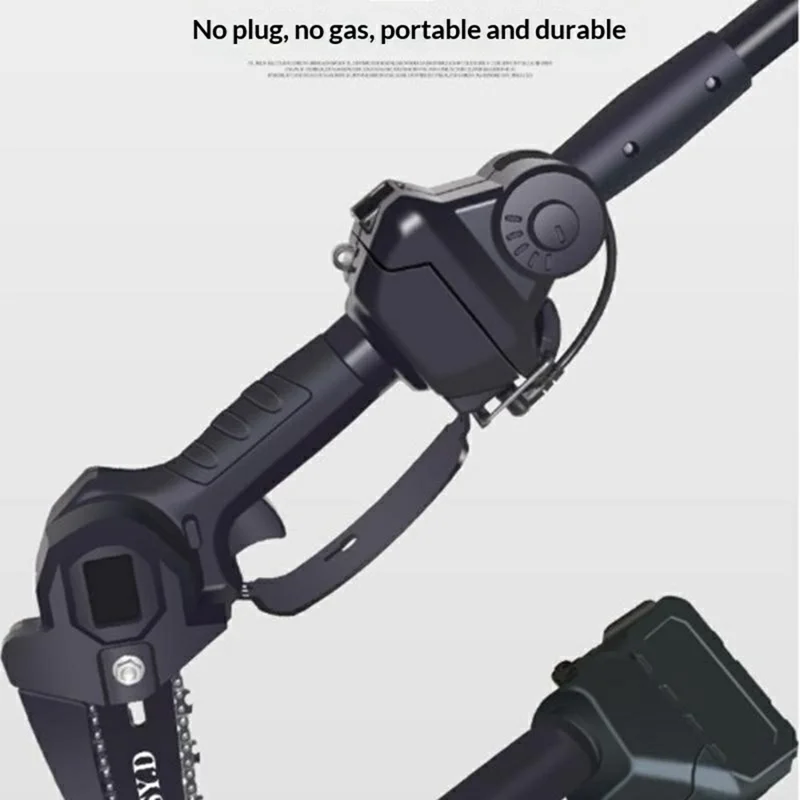 F.EASY.D High Branch Handheld Mini Electric Chainsaw Cordless Lithium-Ion Saw One-Handed with Removable Telescopic Pole for Orchard High Branch Pruning