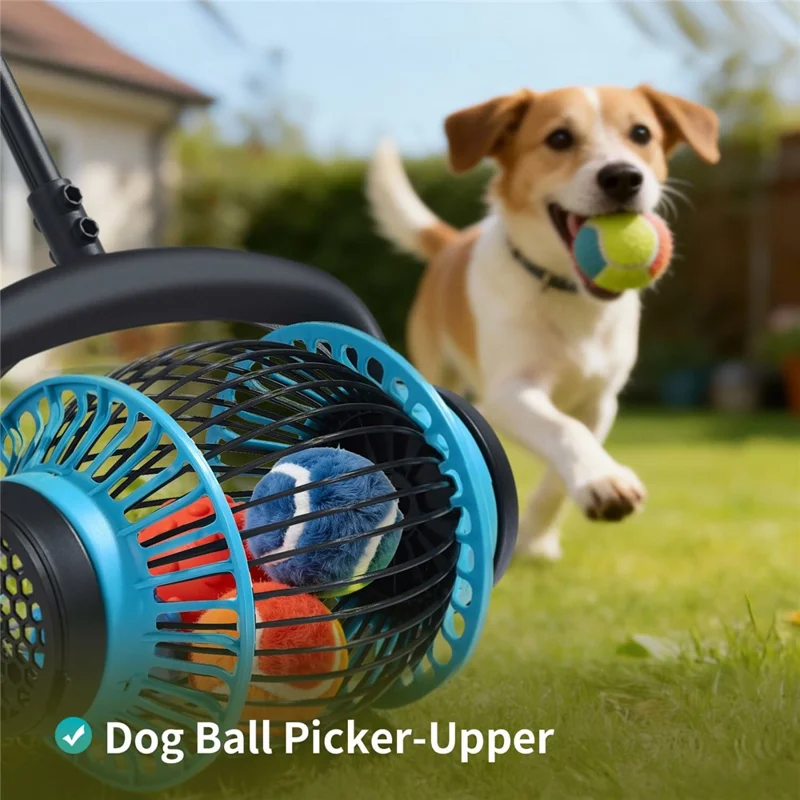 6L Large Capacity Nut Collector Rubber Roller Ergonomic Gathering Tool with Adjustable Aluminum Telescopic Pole for Nuts Soft Toy Balls