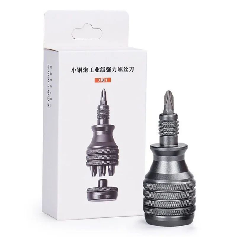 7 in 1 Aluminum Alloy Screwdriver Set Multifunctional Repair Tool Kit with 7 Bits for Home Appliance  /  Electronics  /  Furniture