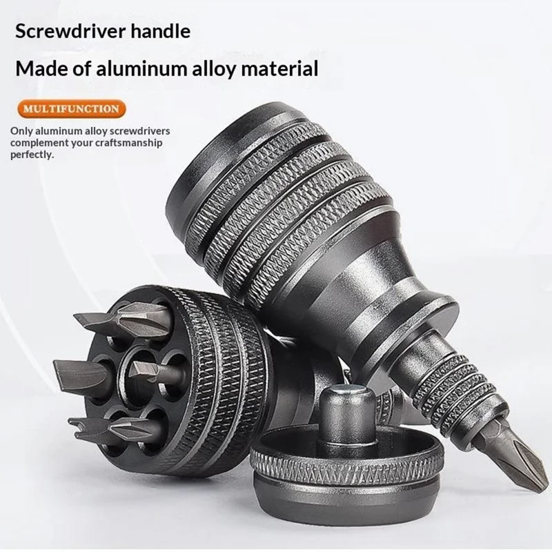 7 in 1 Aluminum Alloy Screwdriver Set Multifunctional Repair Tool Kit with 7 Bits for Home Appliance  /  Electronics  /  Furniture