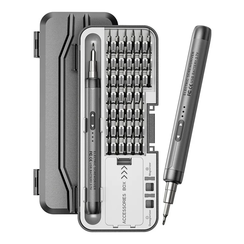 46 in 1 Precision Electric Screwdriver Set Rechargeable Cordless Torque Tool Kit for Mobile Cell computer Repair - Grey