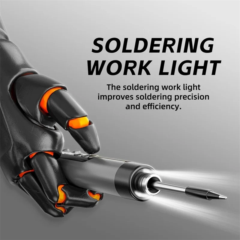 USB Rechargeable Soldering Iron Kit Portable Wireless Digital Display Temperature Control Soldering Iron - Blue