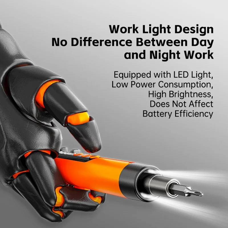 47 in 1 Electric Screwdriver Set Digital Display USB Rechargeable PC Phone Repair Tool Kit - Orange