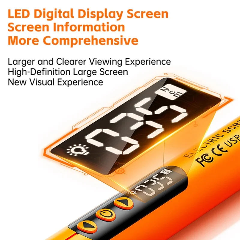 47 in 1 Electric Screwdriver Set Digital Display USB Rechargeable PC Phone Repair Tool Kit - Orange
