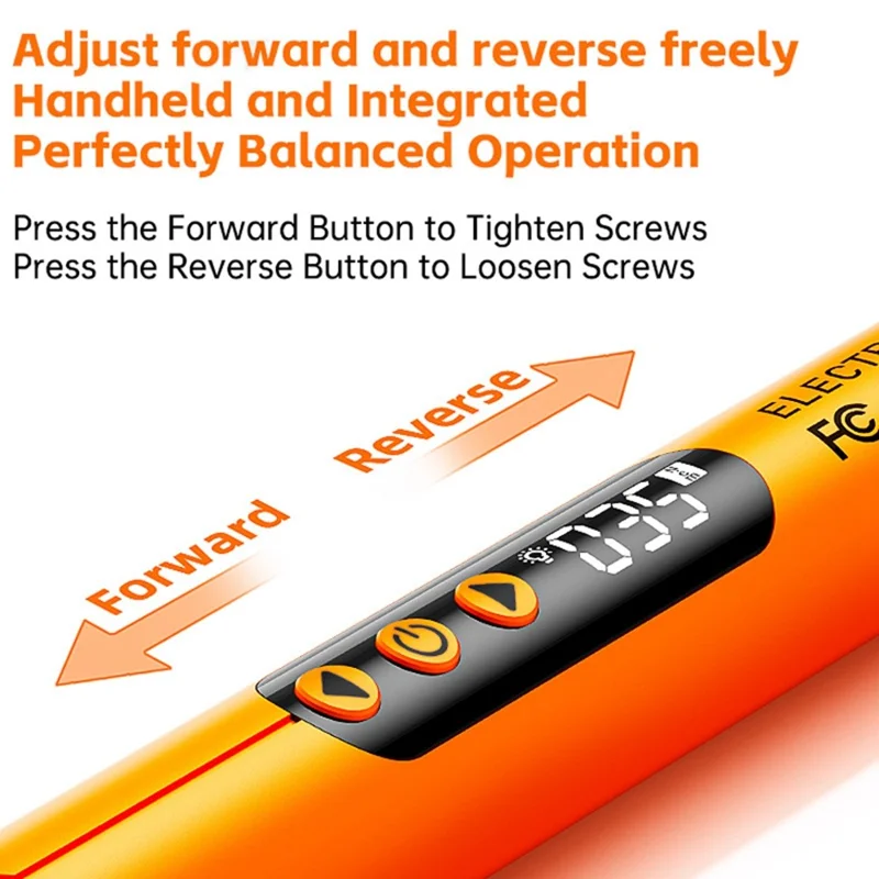 47 in 1 Electric Screwdriver Set Digital Display USB Rechargeable PC Phone Repair Tool Kit - Orange