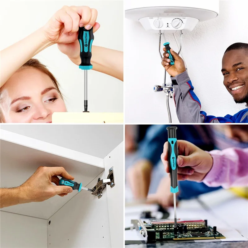 43-tlg. Magnet-Schraubendreher-Set aus Chrom-Vanadium-Stahl mit Aufbewahrungsbox für die Elektronikreparatur – Blau