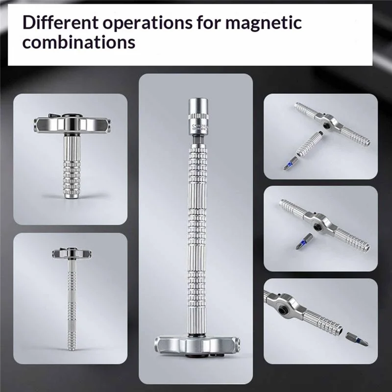 54 in 1 Magnetic Ratchet Screwdriver Set CRV / S2 Alloy Steel Bits with Sockets