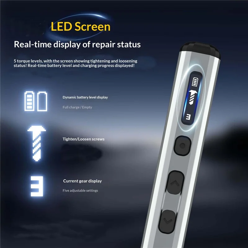 68 in 1 Electric Screwdriver LED Display 5-Speed Torque Magnetic Charging Precision Repair Tool for Phone Computer