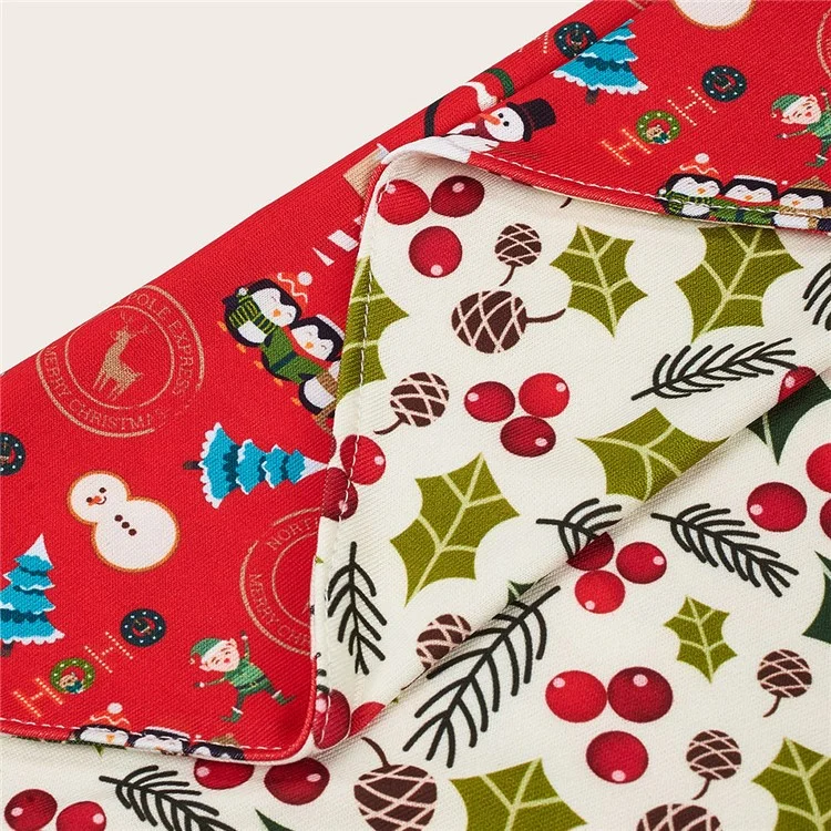 Christmas Dog Bandanas Pet Bib Bandanas Pet Scarf Washable Dog Bib Costume [Size: M/L] -  Red/Leaf