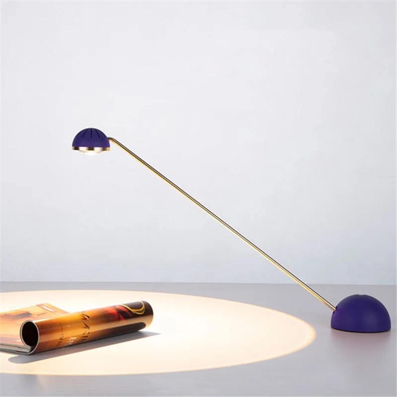 COMELY  141022 Modern Aesthetic LED Table Lamp Reading Lamp High-Quality Touch Dimmable LED Study Table Lamp - Blue