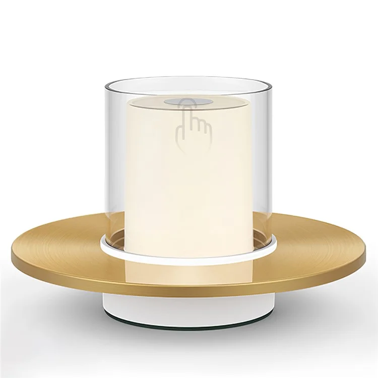 COMELY Candle 1140003 Touch Dimming Imitation Candlelight Night Light Rechargeable Warm White LED Tischlampe Heimdekoration - Gold