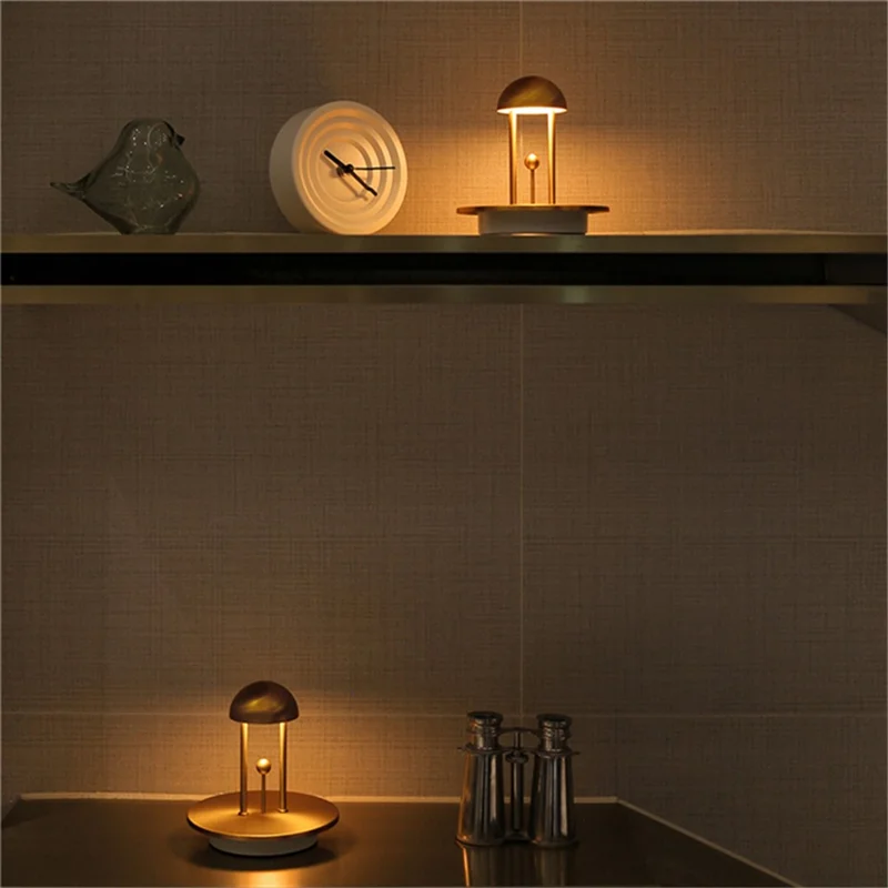 COMELY Gingle 1140002 Modern Creative Infrared Gesture Dimming Night Light Rechargeable LED Table Lamp Home Decor - Silver