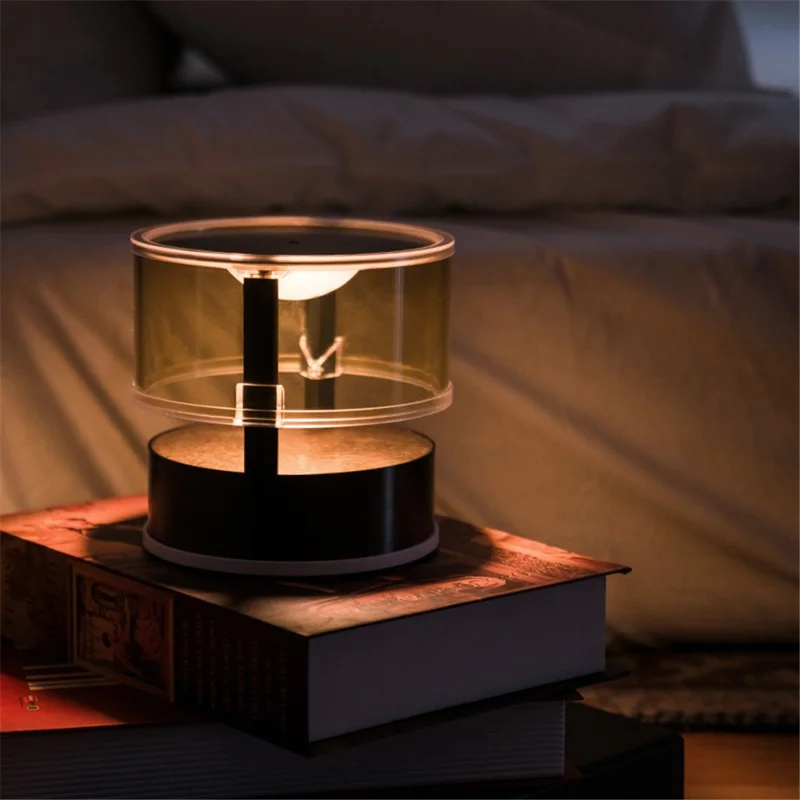 COMELY Cartello S Wielkość lampy nocnej LED w stylu nordycznym, ładowana lampa stołowa z regulacją jasności przez indukcję podczerwieni, oświetlenie do sypialni i domu