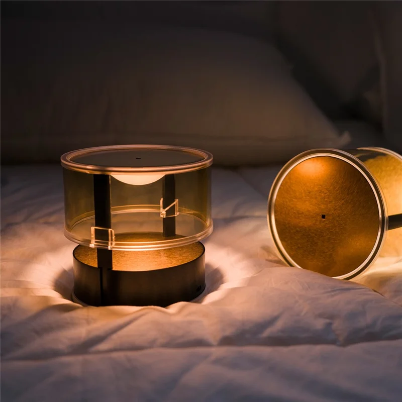 COMELY Cartello S Wielkość lampy nocnej LED w stylu nordycznym, ładowana lampa stołowa z regulacją jasności przez indukcję podczerwieni, oświetlenie do sypialni i domu