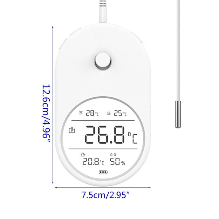 Thermomètre numérique LCD à 3 en 1 pour aquarium T1, affichage de la température du poisson