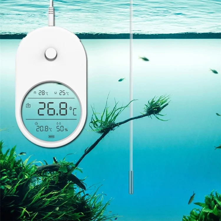 Thermomètre numérique LCD à 3 en 1 pour aquarium T1, affichage de la température du poisson