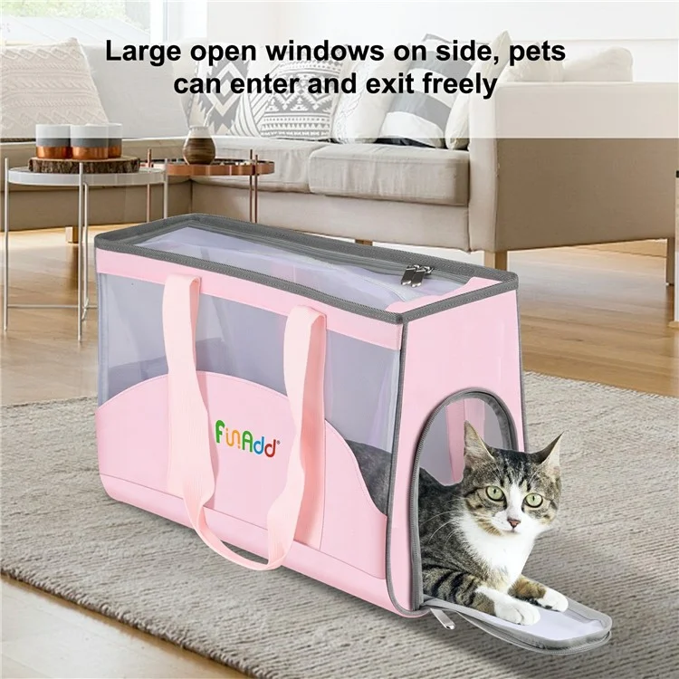 FUNADD FA1002 Bolsa de Transporte de Tela de Nilón para Gatos de Perros Pequeños - Rosa