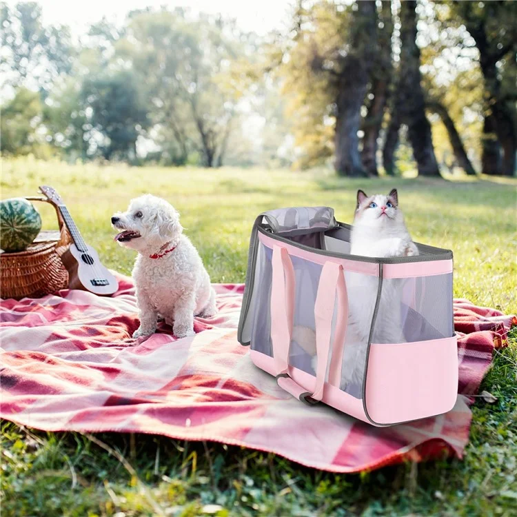 FUNADD FA1002 Bolsa de Transporte de Tela de Nilón para Gatos de Perros Pequeños - Rosa