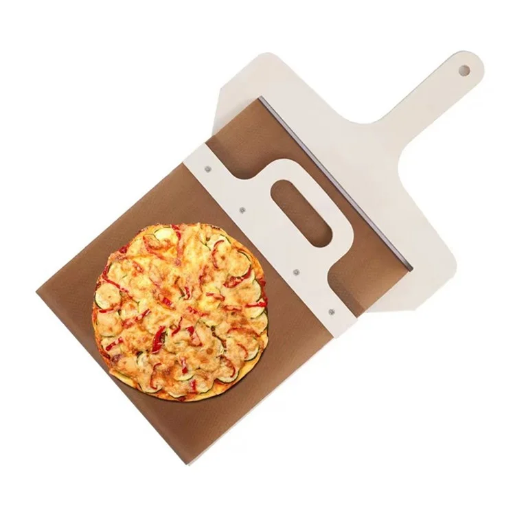 Sliding Pizza Peel Shovel Wooden Non-Stick Pizza Slide Spatula Baking Tool (BPA-Free, No FDA Certificate)