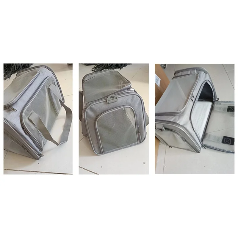 Cat Dog Carrier for Pets within 8KG Airline Approved Collapsible Travel Puppy Carrier, Size: XL (50x34x34cm) - Pink