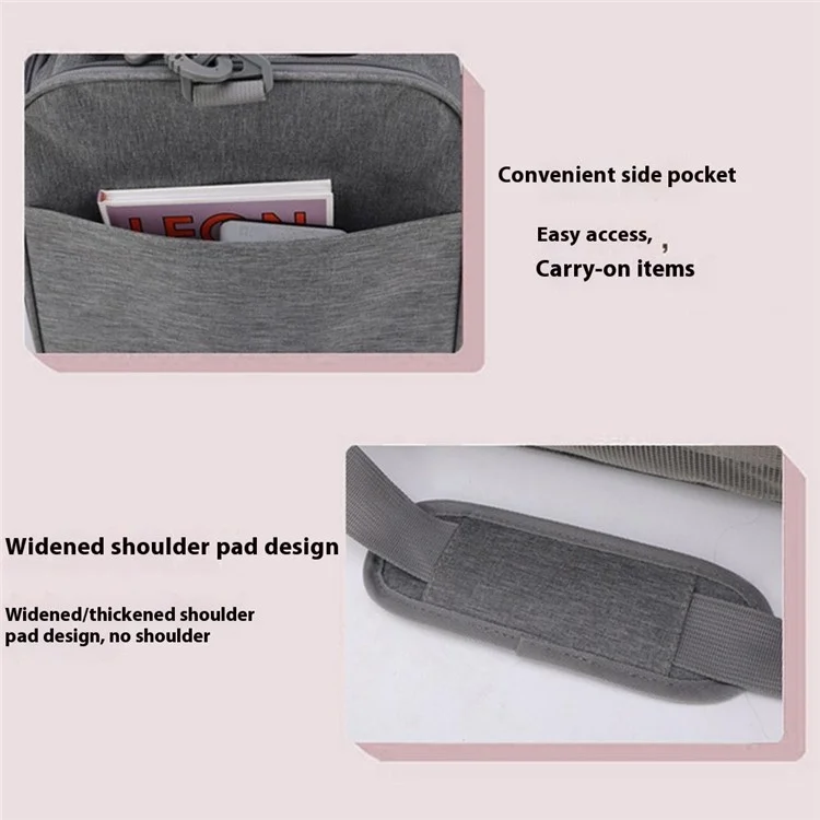 Cat Dog Carrier Pour Animaux de Compagnie Dans un Porte-chiot de Voyage Approuvé Par la Compagnie Aérienne Approuvée Par la Compagnie Aérienne, Taille: S (40x25x25cm) - Gris