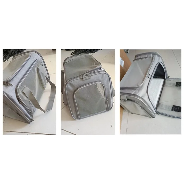 Cat Dog Carrier Pour Animaux de Compagnie Dans un Porte-chiot de Voyage Approuvé Par la Compagnie Aérienne Approuvée Par la Compagnie Aérienne, Taille: S (40x25x25cm) - Gris