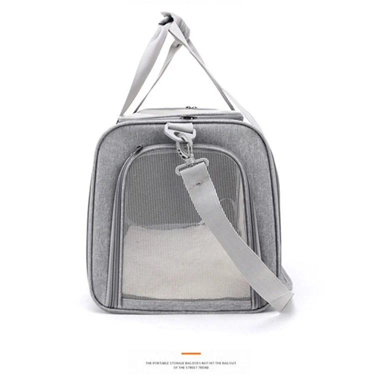 Cat Dog Carrier Pour Animaux de Compagnie Dans un Porte-chiot de Voyage Approuvé Par la Compagnie Aérienne Approuvée Par la Compagnie Aérienne, Taille: L (45x30x30cm) - Gris