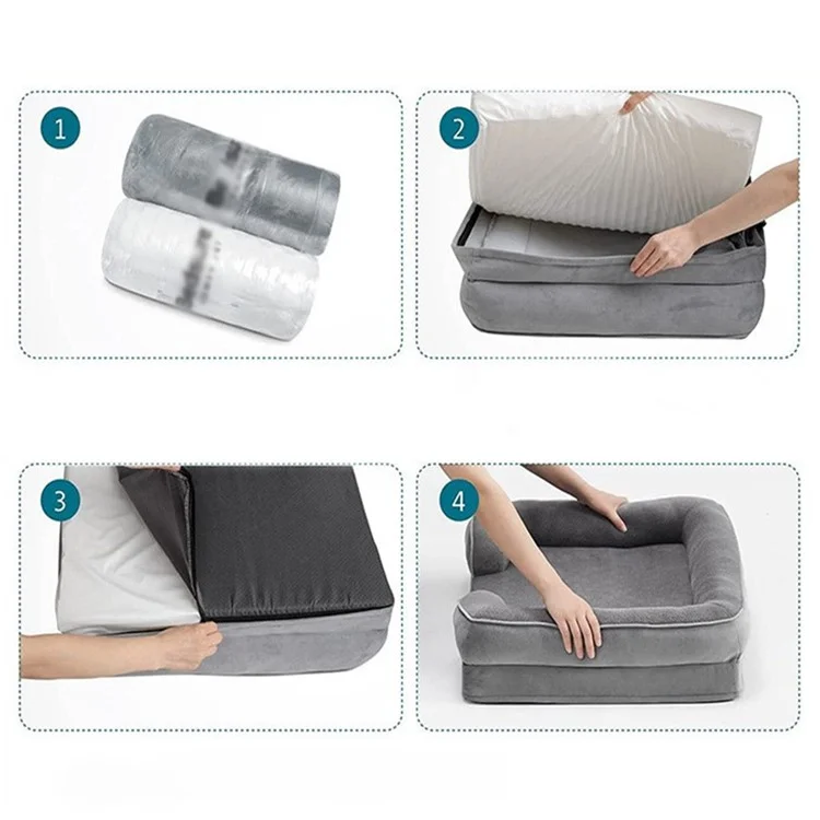 Haustier -couch -bett -hundebett Für Mittelgroße Hunde Waschbarer Hundesofa, Größe M: 72x57x18cm