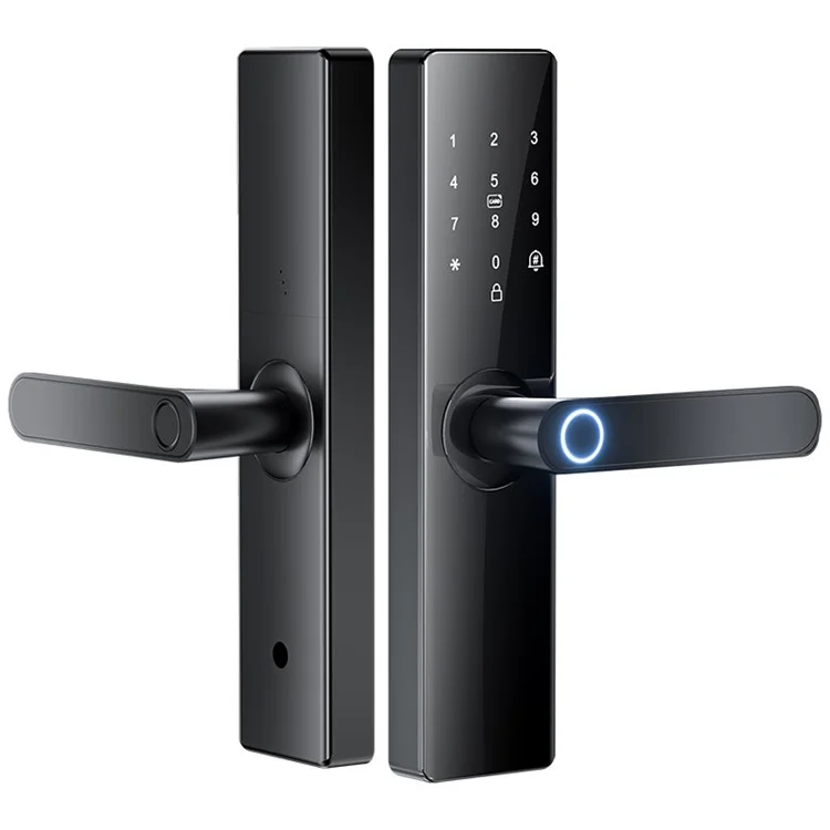Tuya Smart Electronic Door Lock Semi Automatic Fingerprint Password Lock for Home Security - 14.7cm Lock Body