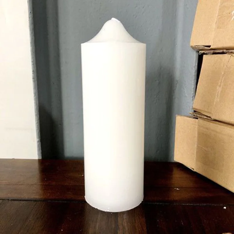 2Pcs 7 x 20cm Solid Cylinder Candles Long Burning Pillar Candles for Church Wedding Decor - Red