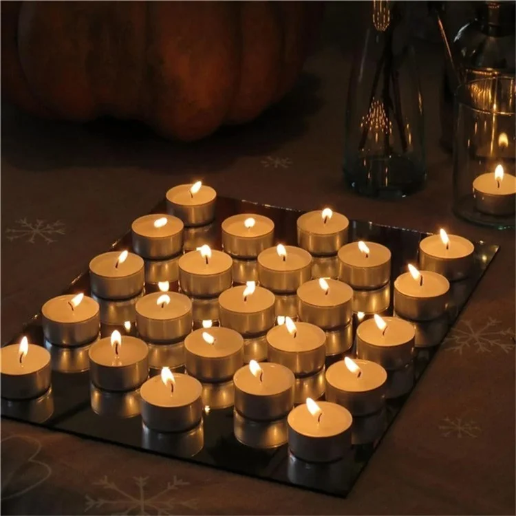50 Velas de Té Sin Humo para Decoración de Boda, Iluminación Romántica con 2,5 Horas de Tiempo de Combustión