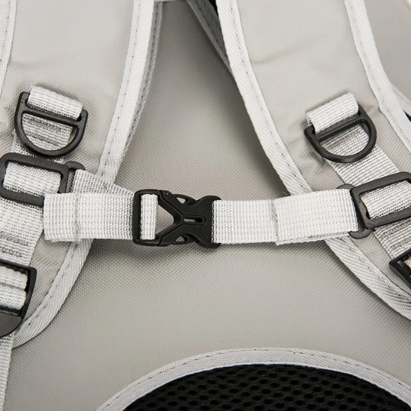 Mochila Transportadora para Gatos em Tecido Oxford Mochila Transparente para Animais de Estimação com 9 Orifícios de Ventilação Mochila de Ombro Duplo Respirável - Verde