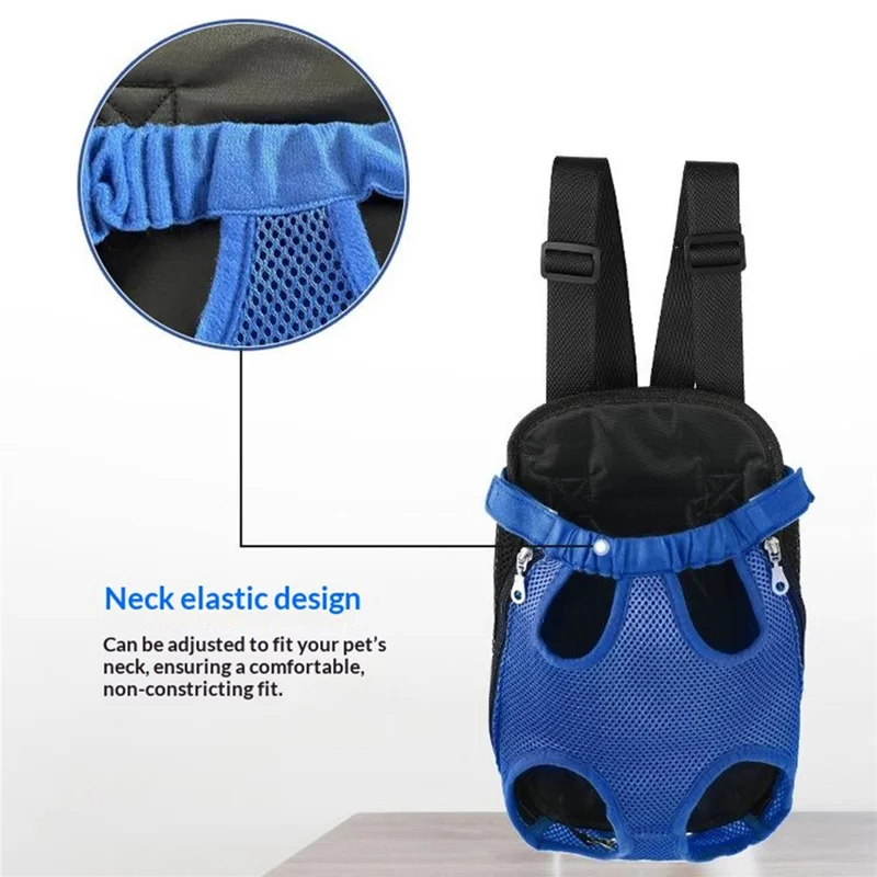 M Size Pet Carrier Backpack Mesh Breathable Dual Safety Protection Adjustable Shoulder Straps Front Chest Pack - Pink