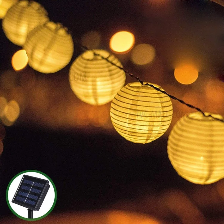 Lampe solaire décorative 5m 20LED IP65 étanche pour jardin, festival